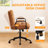 2-Layers Cushioned Faux Cat Paw Leather Armrest Swivel Office Chair-656636892