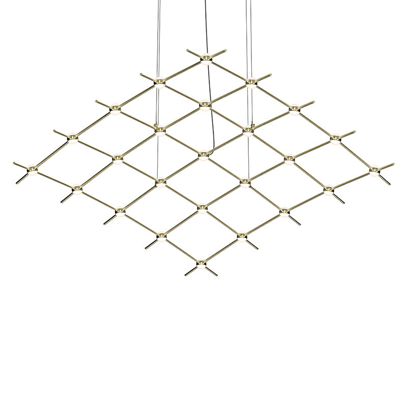 Constellation Aquarius 25 - Light LED Chandelier, Satin Brass, 2700K