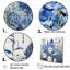Bonnets bleus dans un vase harmonie minimalisme - Bonnets bleus, salon d'art mural FDP107242-95955368-95955372