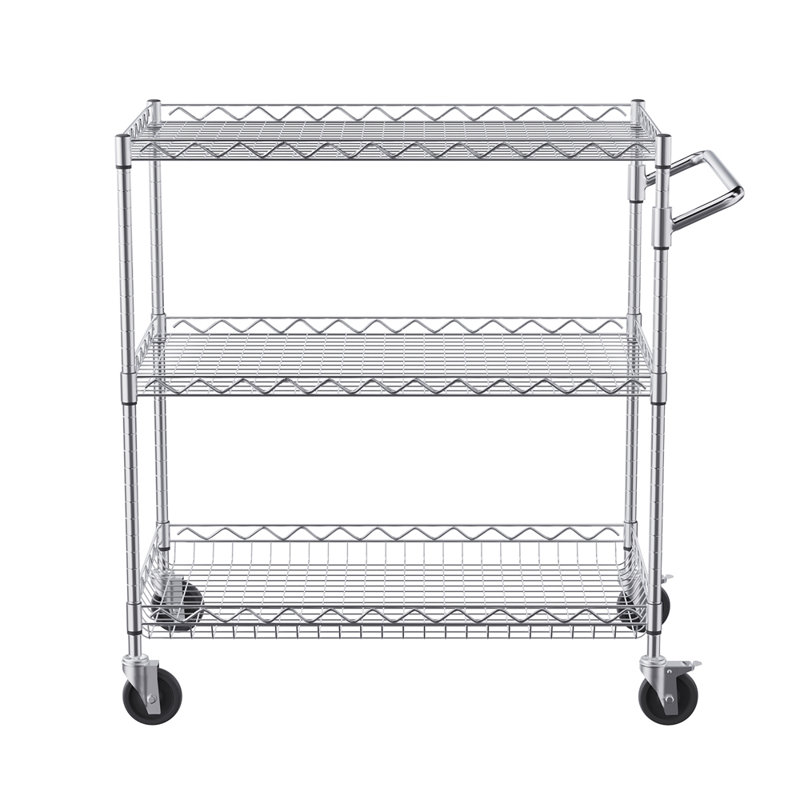 Chariot utilitaire roulant à 3 niveaux