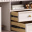Meuble télé en bois massif de style crème français-105844018