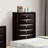 5-Drawers Chest 1pc Oval Knob Handles Transitional Bedroom Furniture-100150641