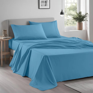 Home Prides Natural 100% Cotton Sheets Bed Set - Soft 500 Thread Count Sateen, Sheets, Deep Pockets with All Around Elastic for a Cool & Durable Bedding