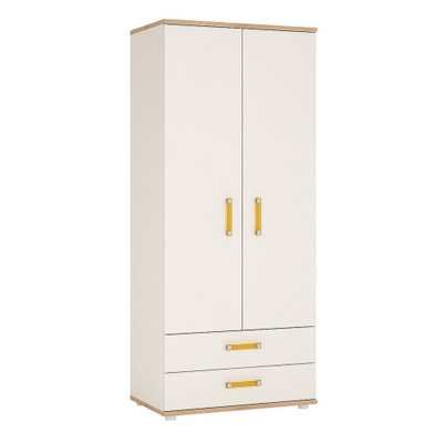 Lica 2 Door Solid Wood Wardrobe