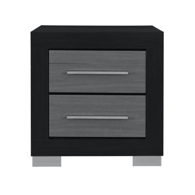 ELSA BLACK AND GREY NIGHTSTAND (Only Nightstand)