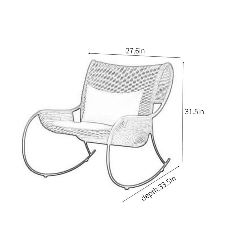 Chaise berçante Woven Home, Vert