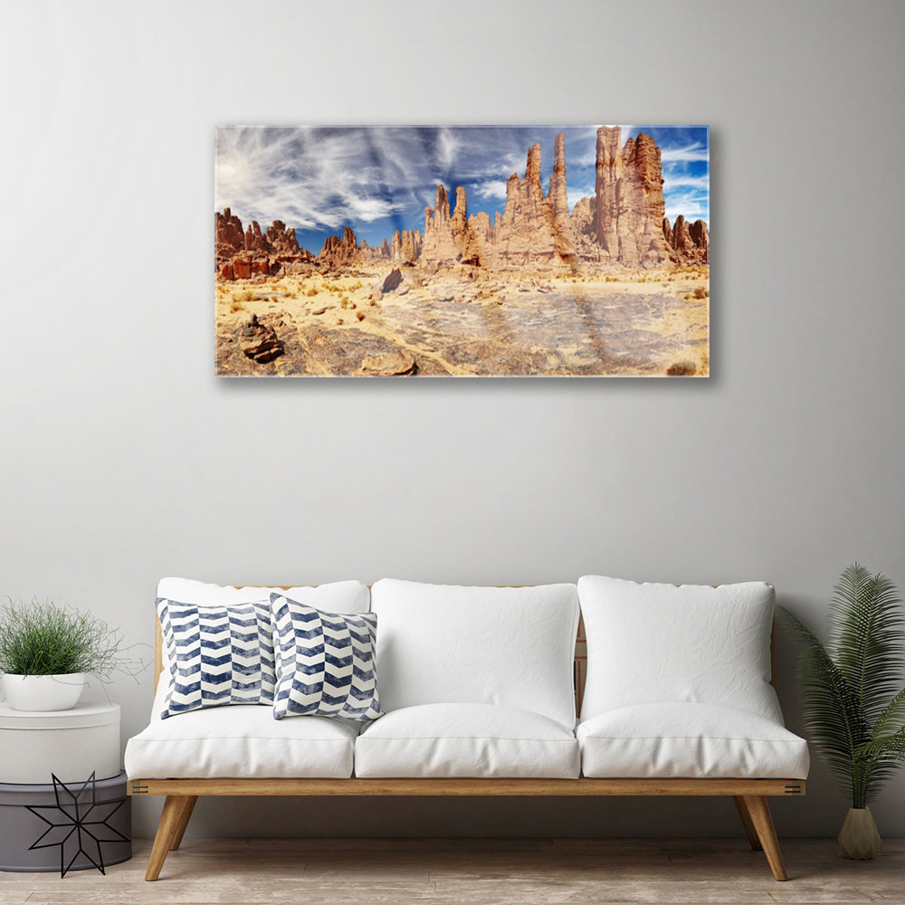 Glasbild Landscape Desert