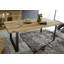 Montreux Oak Solid Wood Top Metal Base Dining Table-47484115-47484114