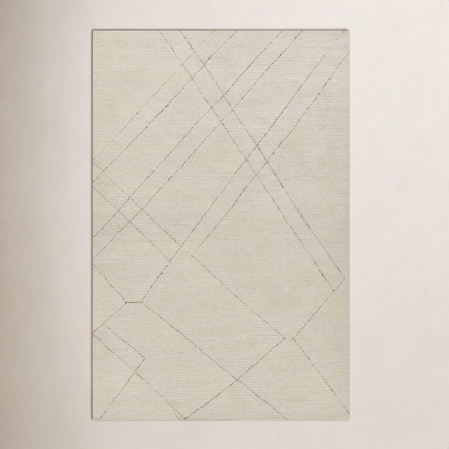 Hand-Tufted Abstract Wool Rug, Rectangle 5' x 8'