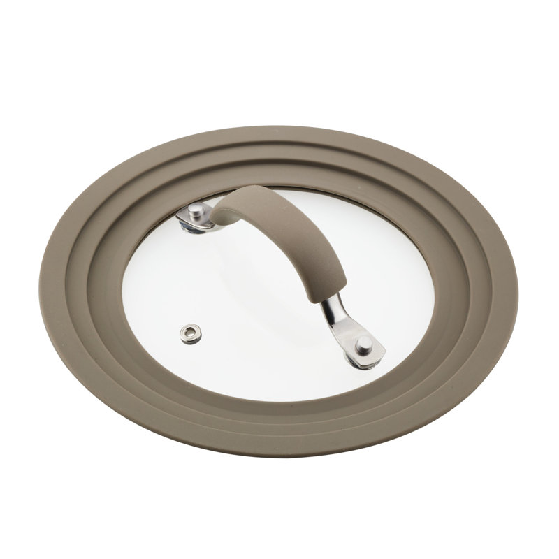 Rachael Ray Cook & Create Universal Silicone-Rimmed Glass Lid, 8.5 Inch ...