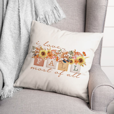  Love Fall Bouquet Square Pillow Cover & Insert