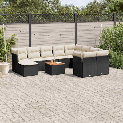 Ensemble de canapé de jardin Vidaxl - noir