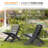 Patio HDPE Portable Armless Adirondack Chair-111524427
