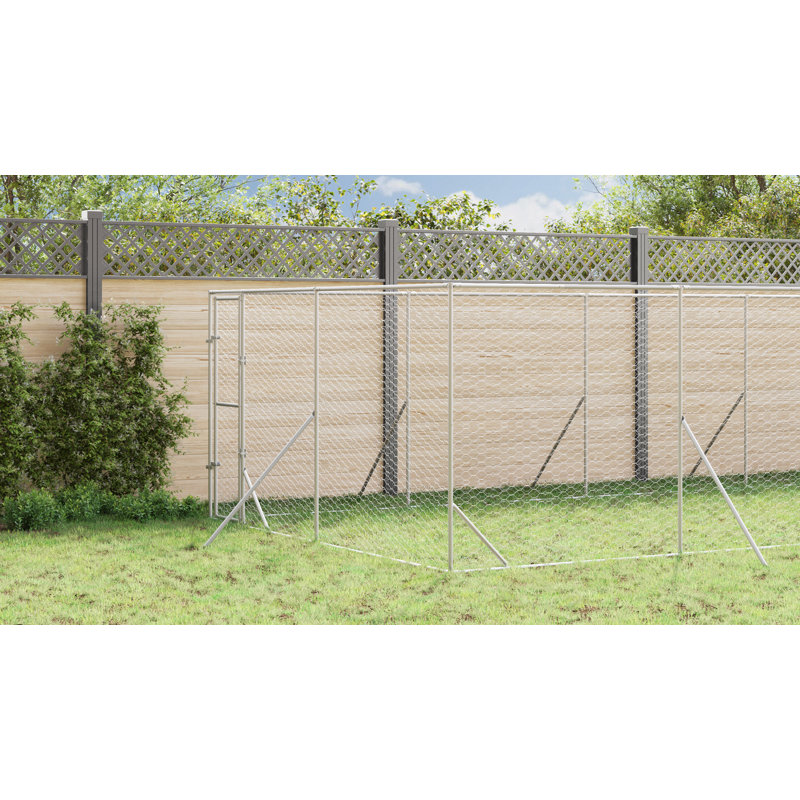 Chenil d'extérieur pour chien Vidaxl, H 79,2 po x l 157,2 po x P 630 po