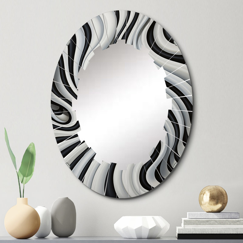 Matiz - Miroir mural moderne ovale, 30 po x 20 po