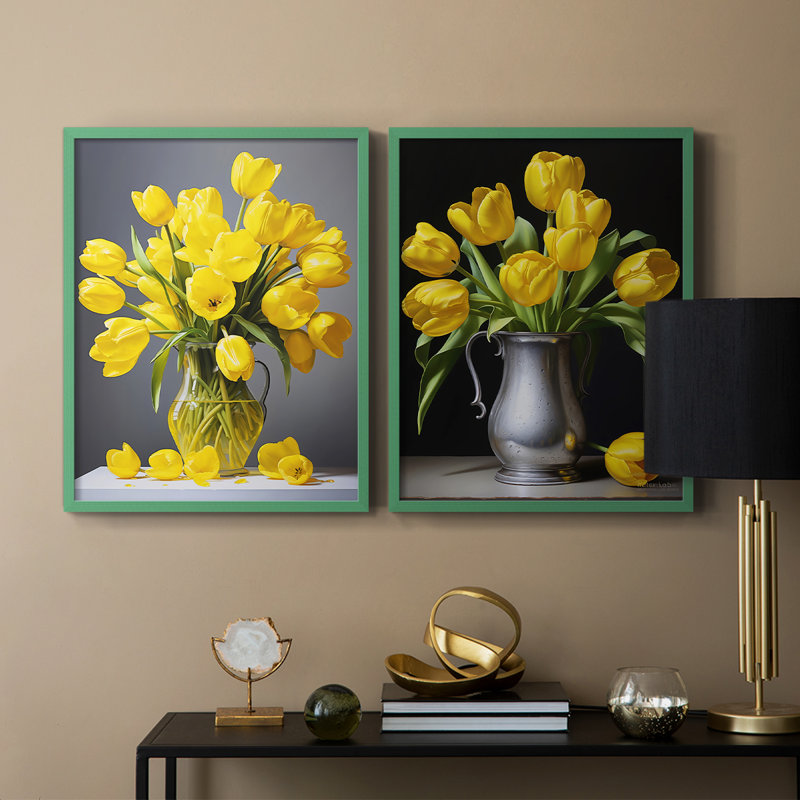 FLORAL Series DCCXCIV-Impression encadrée de qualité supérieure - prête à être accrochée - aucun clou requis - aucun clou requis