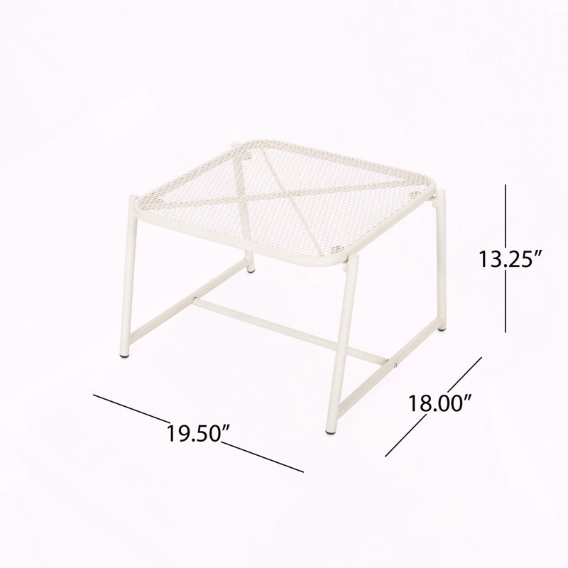Table d'appoint Sleek, 13.25" H x 19.5" W x 18" D, Blanc