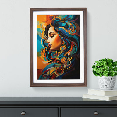 Indian Woman Orphism - Framed Print
