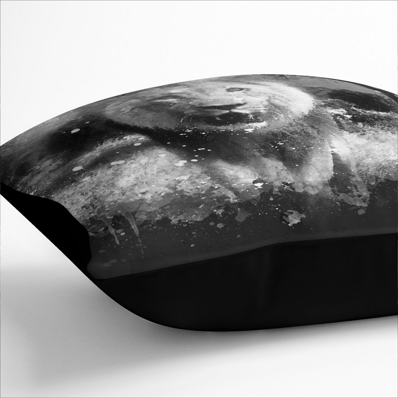 Square Cushion, 40cm H x 40cm W x 15cm D, Black