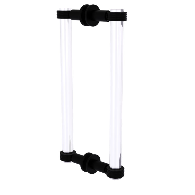 Poignée de porte de douche dos à dos Margolis, Noir mat, H 13 po x l 1,7 po x P 7 po