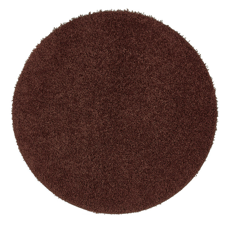 Solid Colour Machine Tufted Area Rug, Round 100 cm