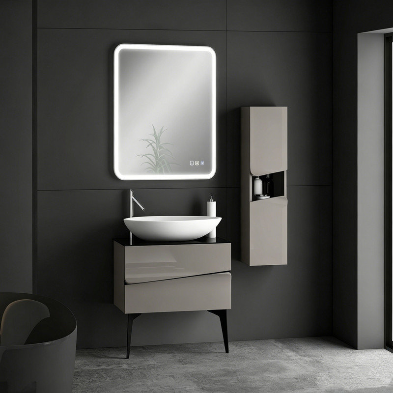 Rectangle Wall Makeup / Shaving Mirror, 70 x 50cm