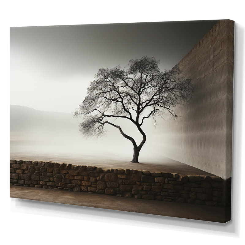 Minimalisme, photographie d'un arbre de sérénité sur toile, H 30 po x l 40 po x P 1,5 po, Toile tendue