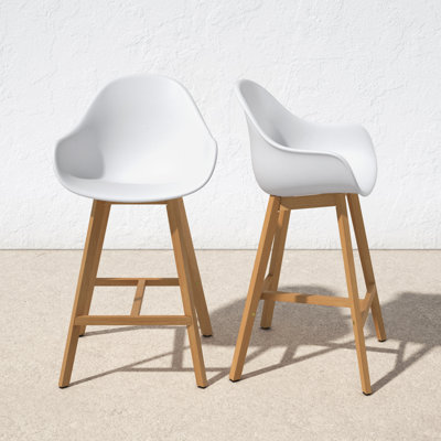 Rafael 40.5'' Eucalyptus Outdoor Bar Stool