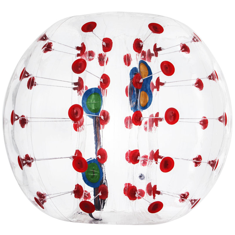 Ballon de butin gonflable 1,2 m, H 47 po x l 47 po x P 47 po, Transparent / rouge