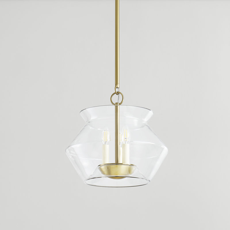Lanterne 3 lumières Edmonton, Laiton vieilli, H 14 po x l 15 po x P 15 po