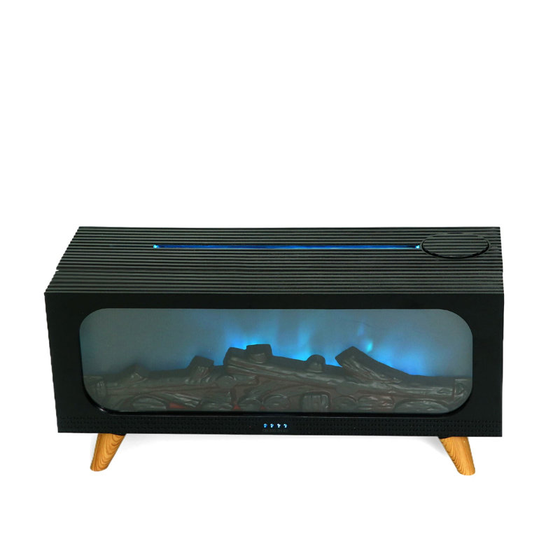 Simulateur de foyer avec humidificateur à pile et à flamme