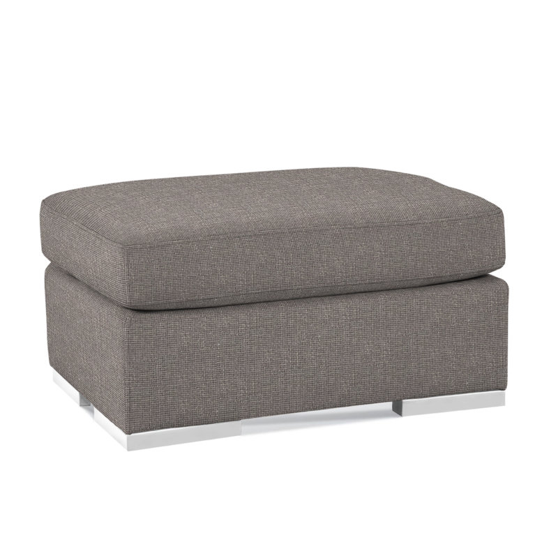 Memphis Ottoman, Gray Sugar Performance; 0863-84, Frost White