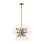 12 - Light Clear Glass Globe Sputnik Sphere Chandelier