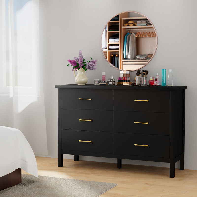 Commode 6 tiroirs Curson, Noir