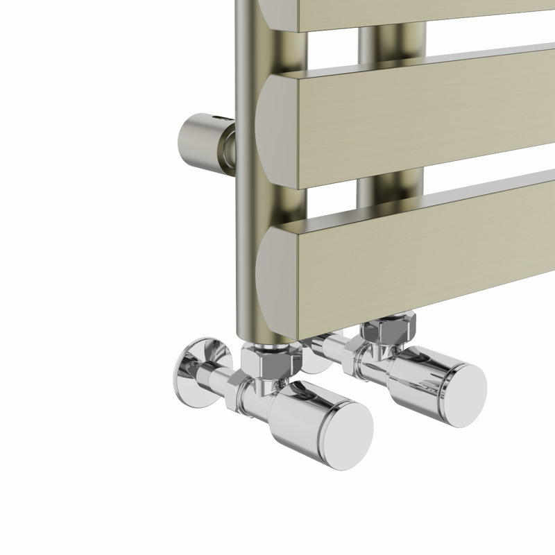 Arulappu Designer Towel Rail Heated Towel Rails, Brushed Brass, 120cm H x 60cm W