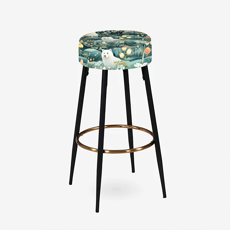 Acko - Ensemble de 2 tabourets de bar à imprimé animal