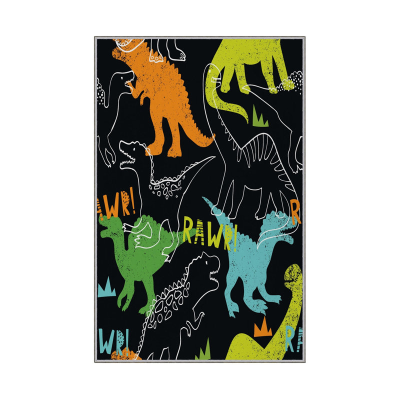 Soft Hall Carpet 2.6 x 4.9 Feet | 100% Polyester, 0.04 in Pile Height | Antibacterial, Non-Slip Underside | Woven with 3D Digital Printing | Machine Washable | Durable & Stylish for Entryways & Living Rooms