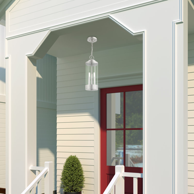Binghamton 3 - Light Outdoor Hanging Lantern, Brushed Nickel