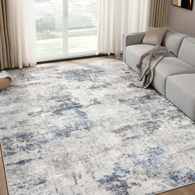 Dagmar Washable Boho Large Neutral Vintage Soft Rug Stain Resistant Distressed Farmhouse Non-Slip Indoor Floor Carpet for Bedroom Nursery Kids Office Dining Room