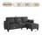 78'' Upholstered Sofa Couch With Movable Ottoman-833785855