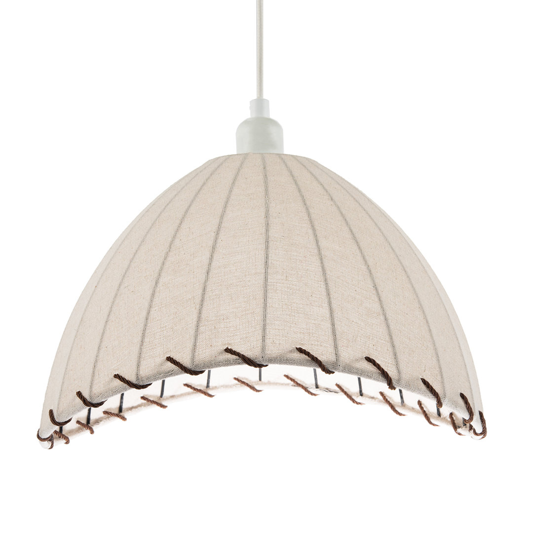 16cm H Fabric Drum Pendant Shade ( No Direct Attachment Method ) in White