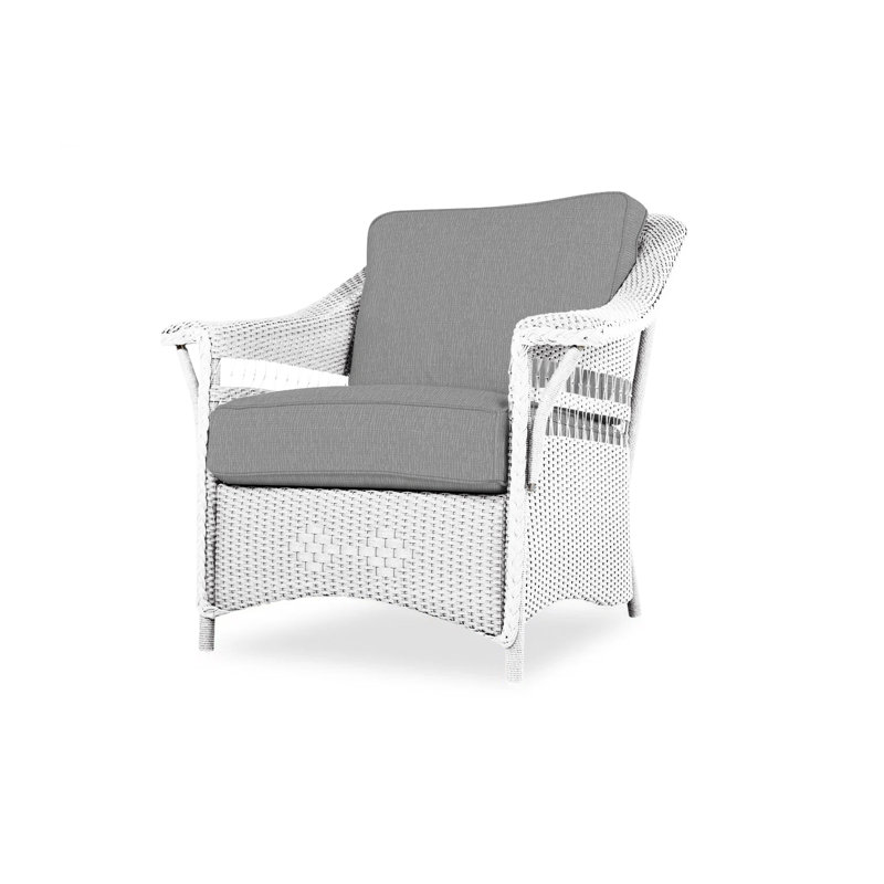 Nantucket Outdoor Lounge Chair, White, Canvas Natural Sunbrella® Canvas