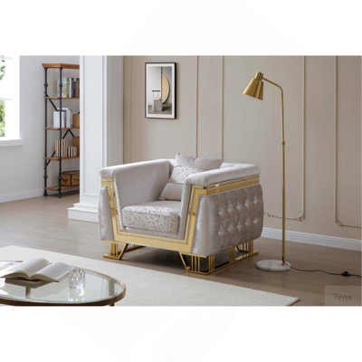 Rebecca G00195A-C Chair , Shiny Silver