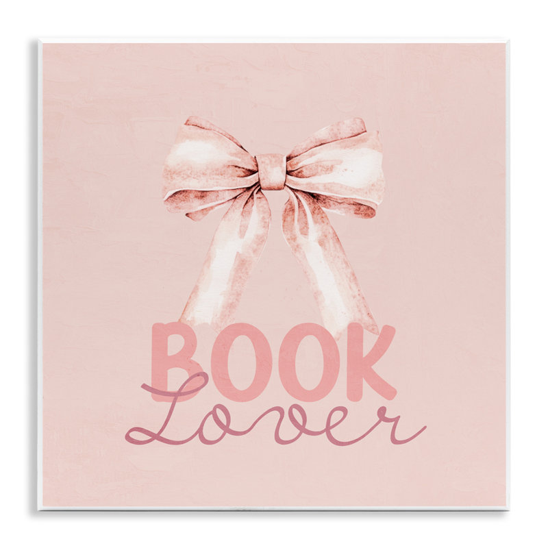 «Blush Pink Book Lover», plaque murale par Kim Allen