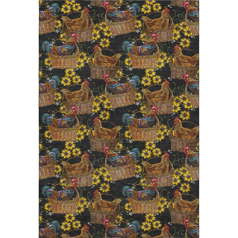 Tapis de qualité supérieure lavable à la machine Chiekezi AMF157, Rectangulaire 8 pi x 10 pi