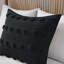 Housse de couette pour lit simple / simple TG, noire, avec envers en microfibre, attaches intérieures pour plus de stabilité