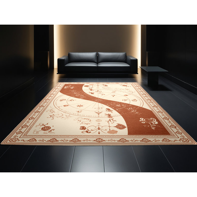 Machine Washable Pavlo Classic Oriental Rug in Beige – Beige Binding, 2 x 3