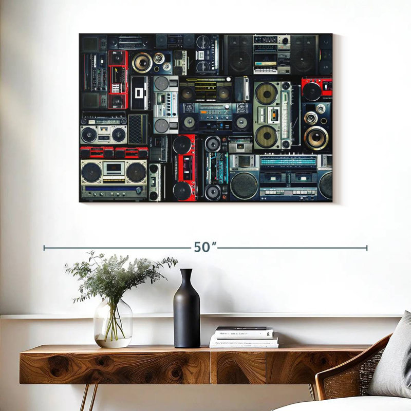 Abarca Boombox Wall, 26" H x 39" W