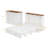 Queen Size Murphy Bed with Mattress, White Murphy Bed Storage Cabinet with Built-in USB Charing Port