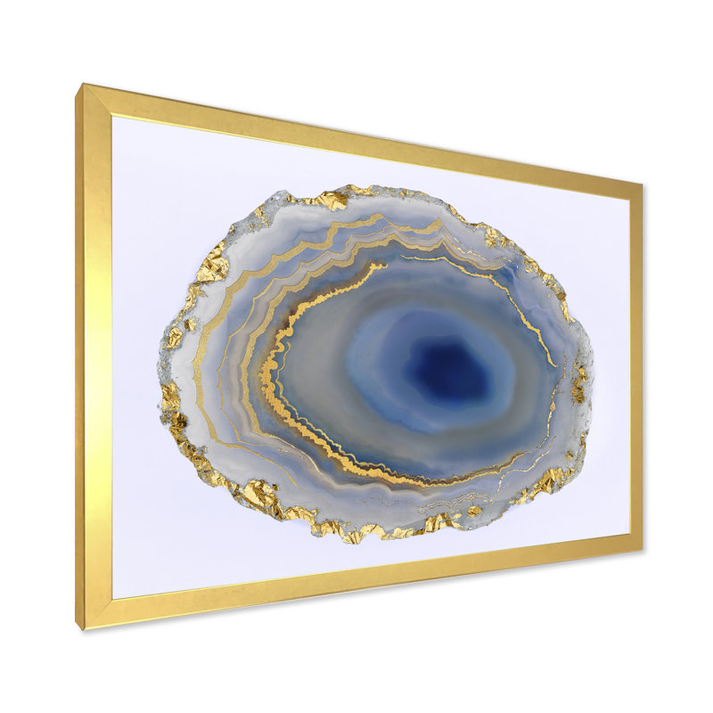 «Golden Water Agate», reproduction sur toile encadrée, H 20 po x l 20 po x P 1 po, Cadre doré